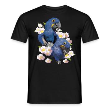 Hyacinth Macaw - Men's T-Shirt - black - Front - AI Model Male 178 light (178cm)