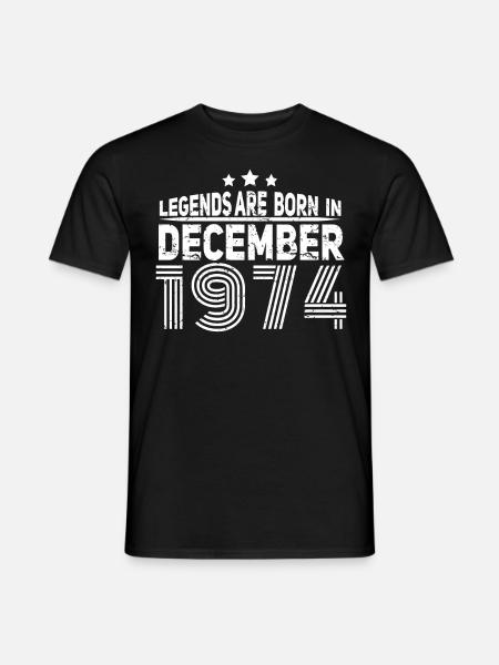 1974 In December Vintage Gift Idea - Men's T-Shirt - black