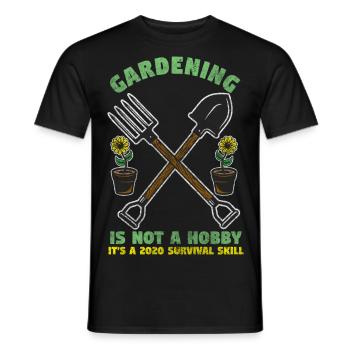 Gärtner Gärtnern Rechen - Männer T-Shirt - Schwarz - Vorne - AI Model Male 178 light (178cm)