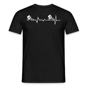 Rennräder Auf EKG Linie - Männer T-Shirt - Schwarz - Vorne - AI Model Male 178 light (178cm)