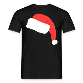 Lustige Nikolaus Mütze - Männer T-Shirt - Schwarz - Vorne - AI Model Male 178 light (178cm)