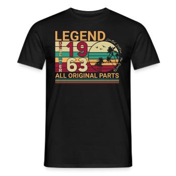 1963 In December Palmen Legende - Men's T-Shirt - black - Front - AI Model Male 178 light (178cm)