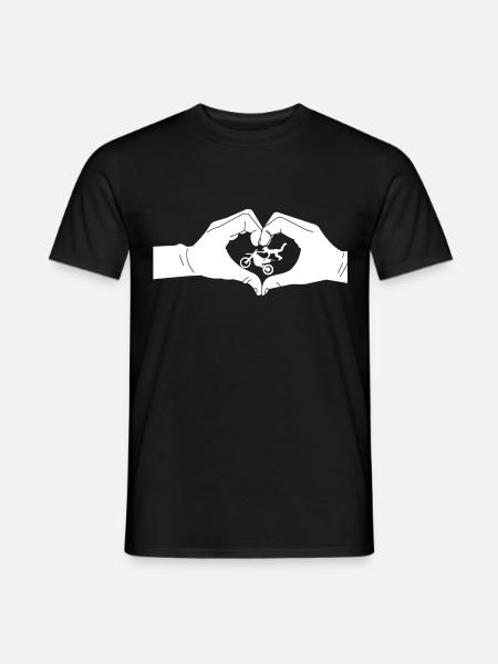 Herzhände_Motocross - Männer T-Shirt - Schwarz