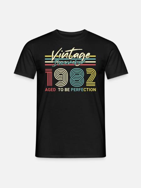Geboren Dezember 1982 Perfektion - Männer T-Shirt - Schwarz