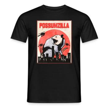 Possumzilla - Drôle d’opossum trash gang - T-shirt homme - noir - Devant - AI Model Male 178 light (178cm)