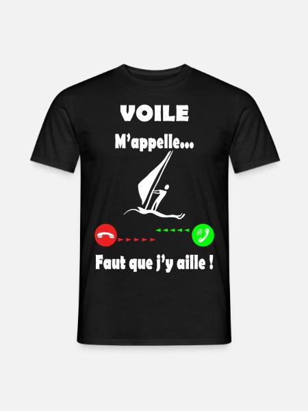 Voile - voile m'appelle - T-shirt homme - noir