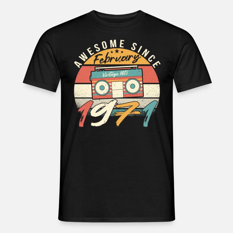 February 1971 Retro - Men's T-Shirt - black