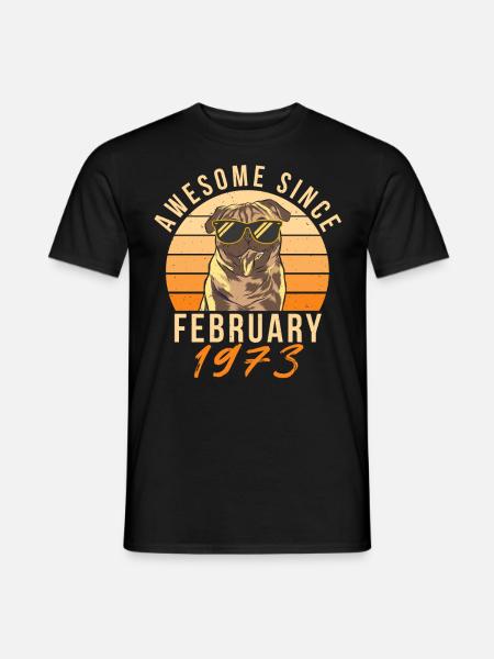 February 1973 Retro - Men's T-Shirt - black