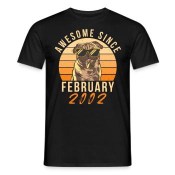 2002 Februar Retro Geschenkidee - Männer T-Shirt - Schwarz - Vorne - AI Model Male 178 light (178cm)
