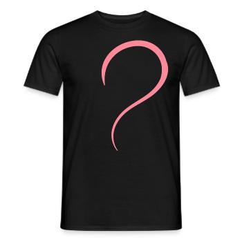 Demi-cœur rose - T-shirt homme - noir - Devant - AI Model Male 178 light (178cm)
