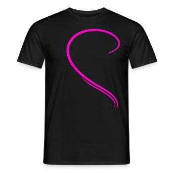 Halbes Pinkes Herz - Männer T-Shirt - Schwarz - Vorne - AI Model Male 178 light (178cm)