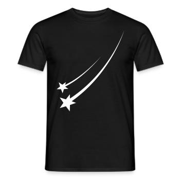 Shooting star - Men's T-Shirt - black - Front - AI Model Male 178 light (178cm)