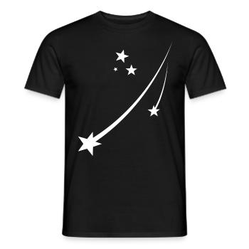 Stars - Men's T-Shirt - black - Front - AI Model Male 178 light (178cm)