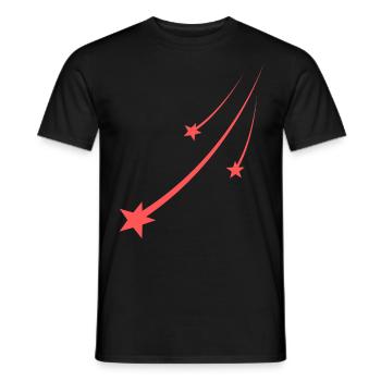 Sterne Oranges Design - Männer T-Shirt - Schwarz - Vorne - AI Model Male 178 light (178cm)
