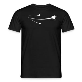 Shooting Stars White Design - Men's T-Shirt - black - Front - AI Model Male 178 light (178cm)