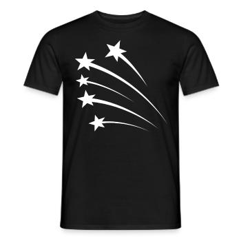 Stars White - Men's T-Shirt - black - Front - AI Model Male 178 light (178cm)