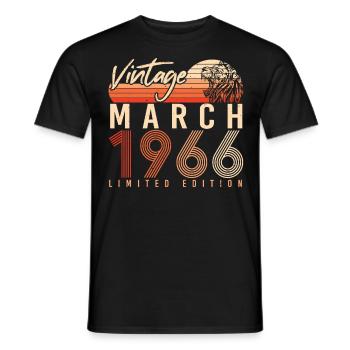 1966 March Retro Limited - T-shirt homme - noir - Devant - AI Model Male 178 light (178cm)