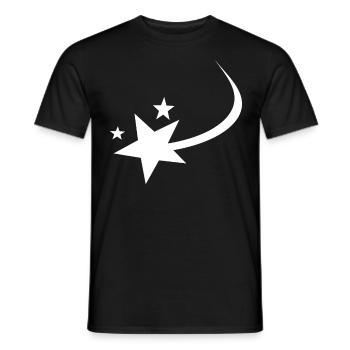 Shooting Star White - Men's T-Shirt - black - Front - AI Model Male 178 light (178cm)