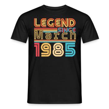 Légende 1985 Mars Vintage Drôle - T-shirt homme - noir - Devant - AI Model Male 178 light (178cm)