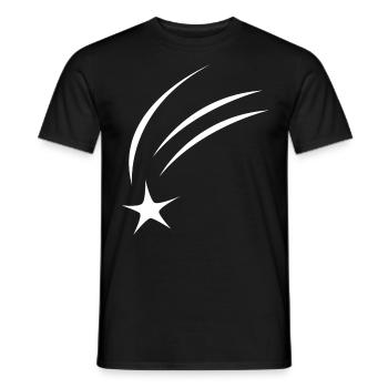 Shooting star - Men's T-Shirt - black - Front - AI Model Male 178 light (178cm)