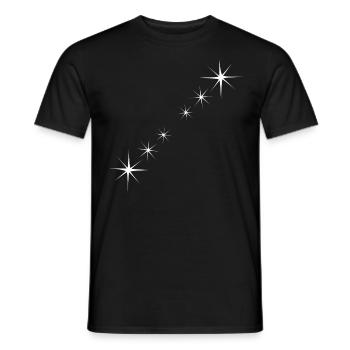 Étoiles Blanc - T-shirt homme - noir - Devant - AI Model Male 178 light (178cm)