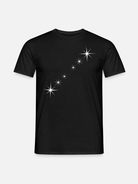 Étoiles Blanc - T-shirt homme - noir