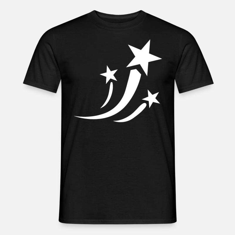 Weisse Sternschnuppen - Männer T-Shirt - Schwarz