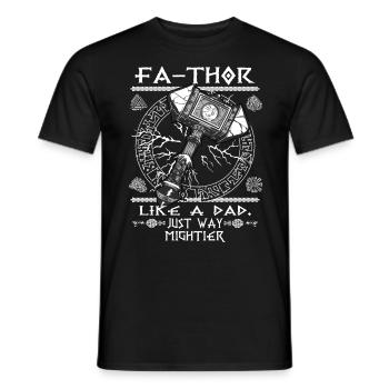 Herren Fathor - Vatertag Vatertagsgeschenk Viking - Männer T-Shirt - Schwarz - Vorne - AI Model Male 178 light (178cm)