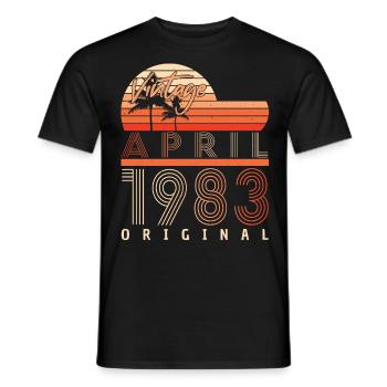 1983 Avril Original - T-shirt homme - noir - Devant - AI Model Male 178 light (178cm)
