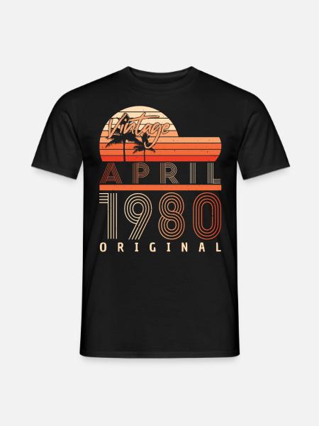 1980 April Original - Men's T-Shirt - black
