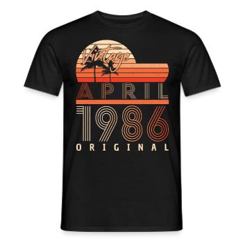 1986 Avril Original - T-shirt homme - noir - Devant - AI Model Male 178 light (178cm)