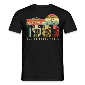 Geboren April 1983 - Männer T-Shirt - Schwarz - Vorne - AI Model Male 178 light (178cm)