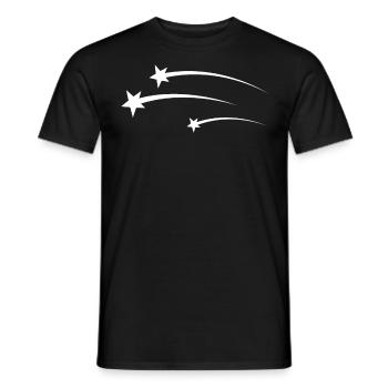 Shooting Stars White - Men's T-Shirt - black - Front - AI Model Male 178 light (178cm)
