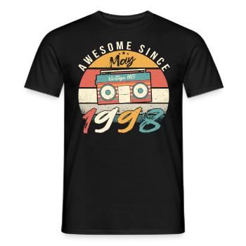 Mai 1998 Mois de naissance - T-shirt homme - noir - Devant - AI Model Male 178 light (178cm)