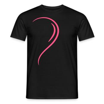 Half Heart Pink Love - Men's T-Shirt - black - Front - AI Model Male 178 light (178cm)