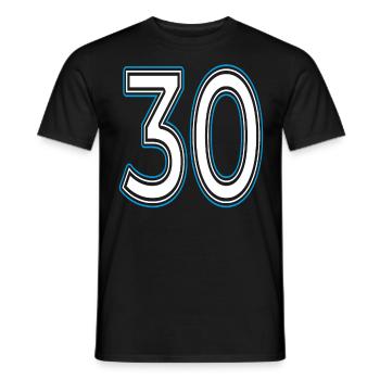 Numéro numéro 30 - T-shirt homme - noir - Devant - AI Model Male 178 light (178cm)