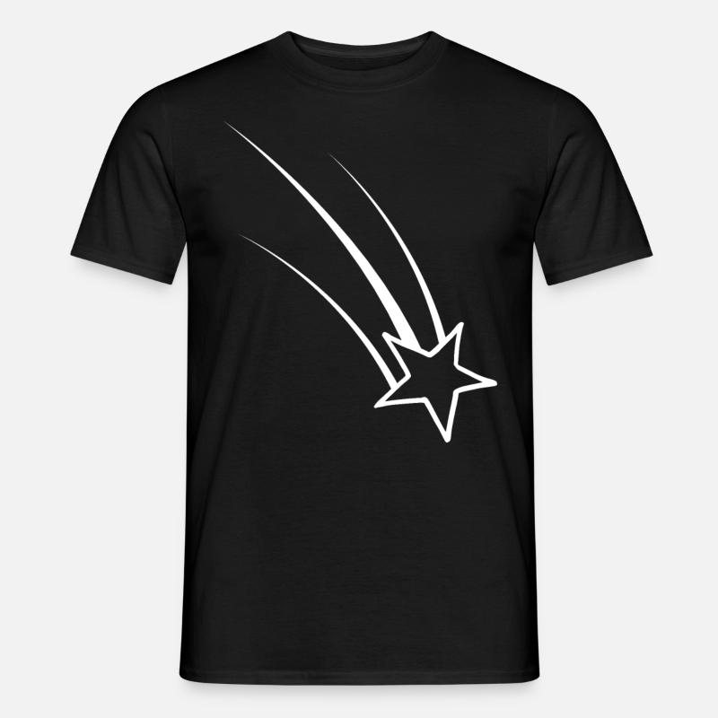 Sternschnuppe - Männer T-Shirt - Schwarz