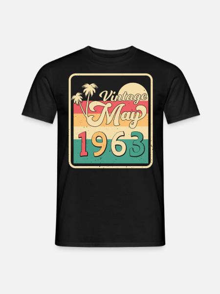 Millésime de mai 1963 - T-shirt homme - noir