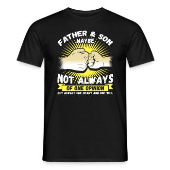 Father & Son may not always agree - Men's T-Shirt - black - Front - AI Model Male 178 light (178cm)