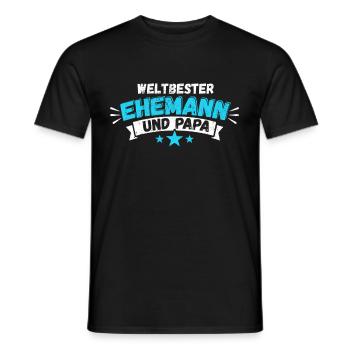 Weltbester Ehemann und Papa für den Besten Vater - Männer T-Shirt - Schwarz - Vorne - AI Model Male 178 light (178cm)