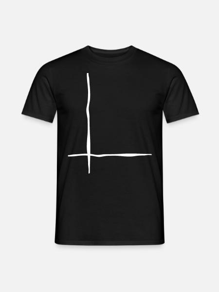White lines Wavy - Men's T-Shirt - black