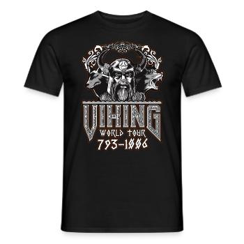 Wikinger - Viking World Tour 793-1006 - Männer T-Shirt - Schwarz - Vorne - AI Model Male 178 light (178cm)