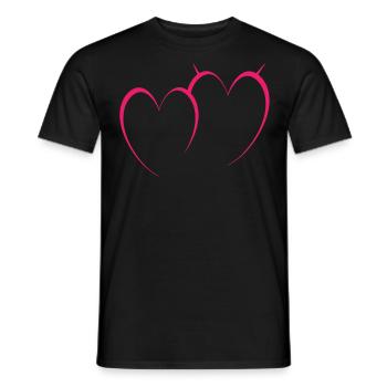 Two Pink Hezen - Men's T-Shirt - black - Front - AI Model Male 178 light (178cm)