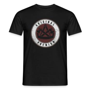 Zimmermann Symbol Zunft Wappen Motiv für Zimmerer - Männer T-Shirt - Schwarz - Vorne - AI Model Male 178 light (178cm)