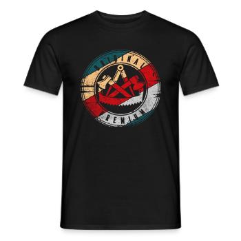 Zimmermann Symbol Zunft Wappen Motiv für Zimmerer - Männer T-Shirt - Schwarz - Vorne - AI Model Male 178 light (178cm)