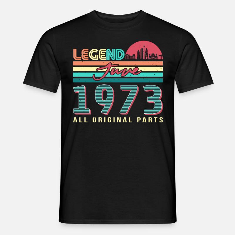 Geschenk 1973 Juni - Männer T-Shirt - Schwarz