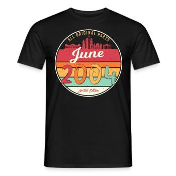 Juin 2004 Enfin 18 ans - T-shirt homme - noir - Devant - AI Model Male 178 light (178cm)