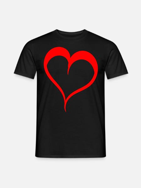 Heart Red Design - Men's T-Shirt - black