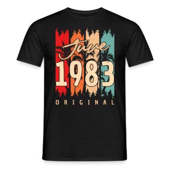 Juni 1983 Geschenkidee - Männer T-Shirt - Schwarz - Vorne - AI Model Male 178 light (178cm)