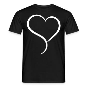 Noble Cœur Blanc - T-shirt homme - noir - Devant - AI Model Male 178 light (178cm)